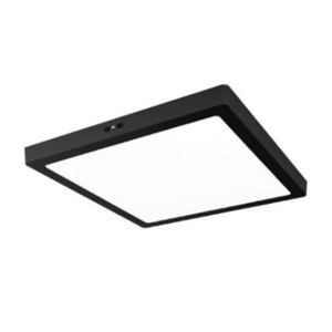 Luminária Plafon Led 48w 60x60 Quadrado de Sobrepor Branco Frio 6000k - Borda Preta