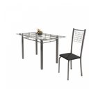 Ver imagem 6 de Conjunto de Mesa Tubular 6 Cadeiras 140cm com Tampo de Vidro Iza 