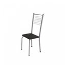 Ver imagem 5 de Conjunto de Mesa Tubular 6 Cadeiras 140cm com Tampo de Vidro Iza Branco/Preto/Pérola