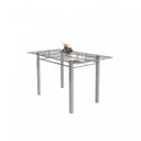 Ver imagem 4 de Conjunto de Mesa Tubular 6 Cadeiras 140cm com Tampo de Vidro Iza Branco/Preto/Pérola
