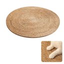 Ver imagem 2 de Tapete Arranhardor Gato Sisal Juta Trancado Redondo Protege Moveis Afia Garra Brinquedo Resistente D