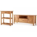 Ver imagem 1 de Kit Rack para Tv de até 60" e Aparador 100% Madeira Bella Carvalho