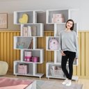 Ver imagem 2 de Conjunto 2 Estantes Verticais com 5 Nichos 100% MDF