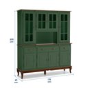 Ver imagem 4 de Cristaleira Arca e Oratório Hannover 8 Portas 3 Gavetas com Nicho e Pés Luiz Xv