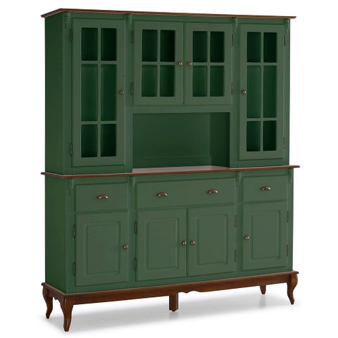 Cristaleira Arca e Oratório Hannover 8 Portas 3 Gavetas com Nicho e Pés Luiz Xv