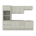Ver imagem 3 de Cozinha Compacta 5 Peças 100% MDF com Torre Quente e Tampo para Cooktop Fineze