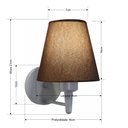 Ver imagem 2 de Arandela Parede Vivare Md-2004 Cinza Cúpula em Tecido - Bivolt Lustres Vivare Ar-2004-corcz 2004-cbc