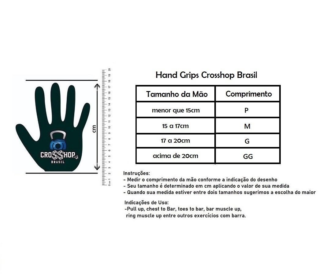 Luva Palmar Hand Grip Advanced - Crosshop Brasil:m - 6