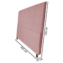 Ver imagem 2 de Cabeceira Estofada Pérola 160 cm Para Cama Box Quarto Queen Size MV Estofados Suede Rose