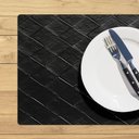 Ver imagem 1 de 6 Jogo Americano Kori Preto Impermeável Pvc - Imita Couro