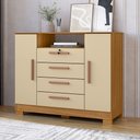 Ver imagem 1 de Cômoda 120cm 2 Portas 4 Gavetas - Ssx Multicoisas