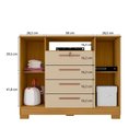 Ver imagem 3 de Cômoda 120cm 2 Portas 4 Gavetas - Ssx Multicoisas