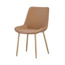 Ver imagem 4 de Conjunto Mesa de Jantar Lara 180cm Cerâmica Base Aço Carbono Bronze com 8 Cadeiras Pu - Caramelo