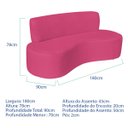 Ver imagem 2 de Sofá Curvo 3 Lugares Amsterdã 180cm Suede