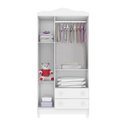 Ver imagem 4 de Guarda-Roupa Infantil 3 Portas 2 Gavetas MDF Ariel Branco