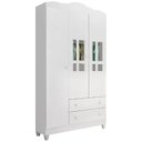 Ver imagem 3 de Guarda-Roupa Infantil 3 Portas 2 Gavetas MDF Ariel Branco