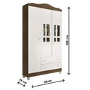 Ver imagem 5 de Guarda-Roupa de Bebê Ariel Branco/Bétula