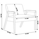 Ver imagem 4 de Poltrona Sala de Estar Dux com Detalhe em Couríssimo Marrom