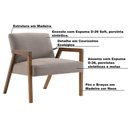 Ver imagem 3 de Poltrona Sala de Estar Dux com Detalhe em Couríssimo Marrom