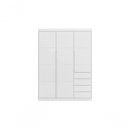 Ver imagem 1 de Guarda Roupa Pérola 3 Portas 4 Gavetas MDF Branco Phoenix Baby 165cm