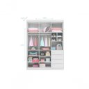 Ver imagem 3 de Guarda Roupa Pérola 3 Portas 4 Gavetas MDF Branco Phoenix Baby 165cm