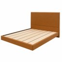 Ver imagem 1 de Cama Flutuante Infinity Casal 140cm Estofada em Coríssimo Premium - Marrom