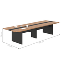 Ver imagem 3 de Mesa Reuniao 8 Lugares Design Escritório 3,60m Noce