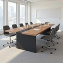 Ver imagem 1 de Mesa Reuniao 8 Lugares Design Escritório 3,60m Noce