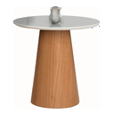 Ver imagem 2 de Mesa Lateral Cone Com Tampo De Vidro 60cm - Off White