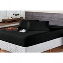 Ver imagem 2 de Protetor Colchao Solteiro Impermeavel Matelado Aquarela 01 Peça - Preto