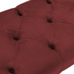 Banco Estofado Jade 120xcm Suede Vinho - Majú Decor - 4