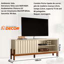 Ver imagem 3 de Rack Sala para Tv até 80 Polegadas Aurora:pérola Metalizado