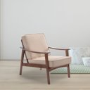 Ver imagem 1 de Poltrona de Madeira Linho Cru Amy 