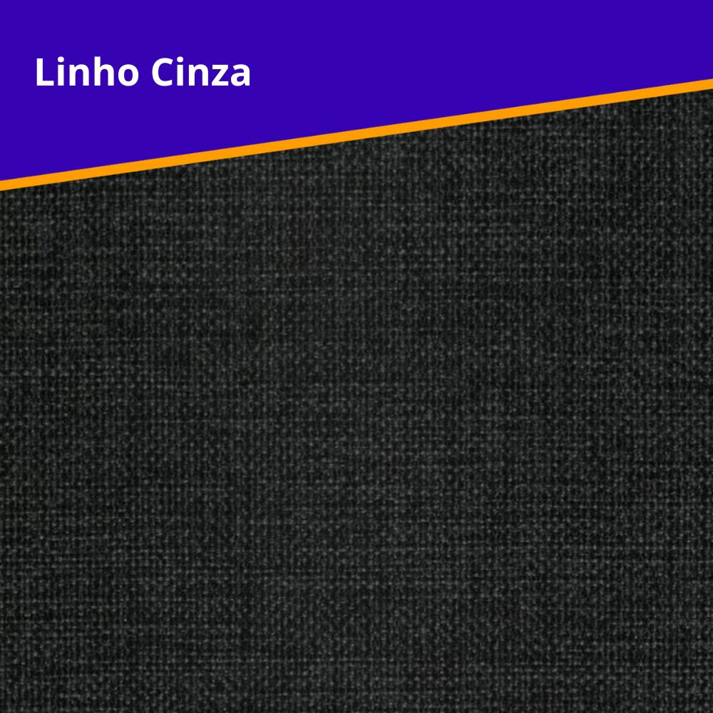 Bicama Box Solteiro Linho Cinza 88x188 com Dois Colchões Molas Ensacadas Berlim Preto Probel - 2