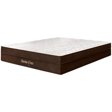 Colchão King Size Santa Cruz Marrom Molas Ensacadas Euro Pillow 193x203x35cm