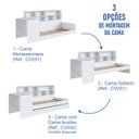 Ver imagem 6 de Cama de Solteiro C/cama Auxiliar e Escrivaninha C/cantos Arrendondados Linha Infanto Completa Móveis
