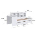 Ver imagem 2 de Cama de Solteiro C/cama Auxiliar e Escrivaninha C/cantos Arrendondados Linha Infanto Completa Móveis