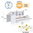 Ver imagem 5 de Cama de Solteiro C/cama Auxiliar e Escrivaninha C/cantos Arrendondados Linha Infanto Completa Móveis