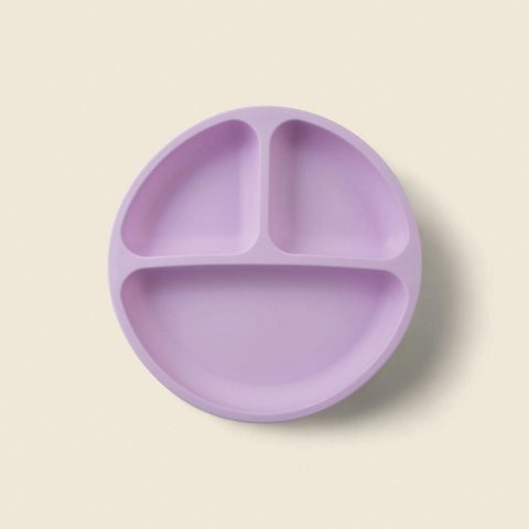 Prato com Divisória Silicone Rosa - A\baby