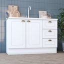 Ver imagem 1 de Balcão de Cozinha Pia 120 Cm 2 Portas 3 Gavetas Amy Casa 812