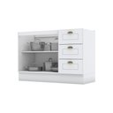 Ver imagem 3 de Balcão de Cozinha Pia 120 Cm 2 Portas 3 Gavetas Amy Casa 812