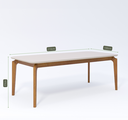 Ver imagem 3 de Mesa de Jantar Ficus 2,10m em Madeira Tauari MDF e Vidro Off White Suporta até 30 kg