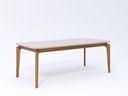 Ver imagem 1 de Mesa de Jantar Ficus 2,10m em Madeira Tauari MDF e Vidro Off White Suporta até 30 kg