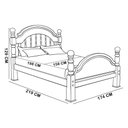 Ver imagem 5 de Cama Casal Queen em Madeira Maciça Torneada Peseira Alta 160cm Eliabe B07 Castanho - Lyam Decor