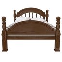 Ver imagem 1 de Cama Casal Queen em Madeira Maciça Torneada Peseira Alta 160cm Eliabe B07 Castanho - Lyam Decor