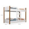 Beliche Infantil com Escada e Grade Reforçada Segura 100%MDF:‎ Branco/Jequitibá - 3
