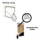 Ver imagem 5 de Dispenser 10 Módulos 35 Litros ou 15 Kilos Armazenamento Ração Grão Cereais 2 Geração Preto Silo Pet