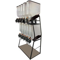Dispenser 10 Módulos 35 Litros ou 15 Kilos Armazenamento Ração Grão Cereais 2 Geração Preto Silo Pet - 1