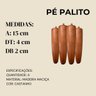 Kit 4 Pés Palito 15cm Madeira Castanho para Puff Poltrona Móveis Rack - 4