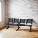 Ver imagem 2 de Cadeira Longarina para Recepção Iso 4 Lugares em Polipropileno Branco